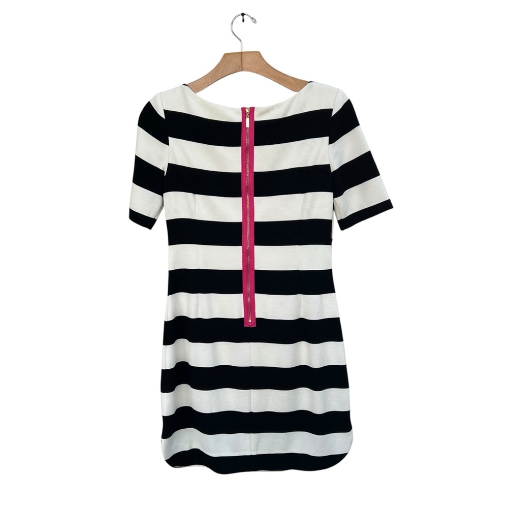 Eliza J Horizontal Wide Striped Short Sheathe Dress